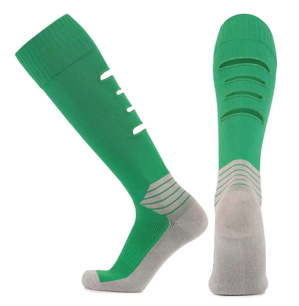Ripped Green Football Socks
