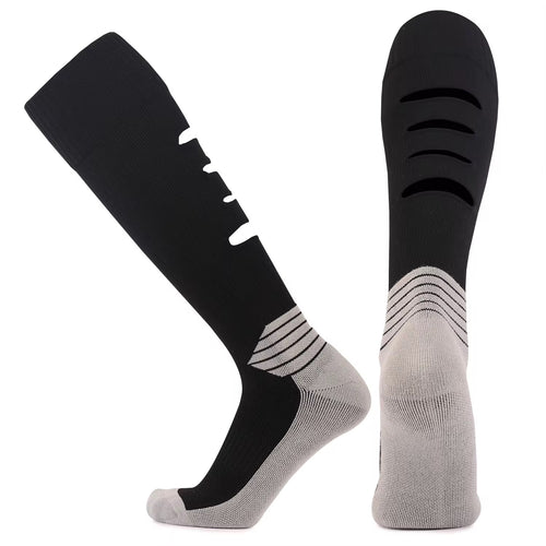 Ripped Black Football Socks