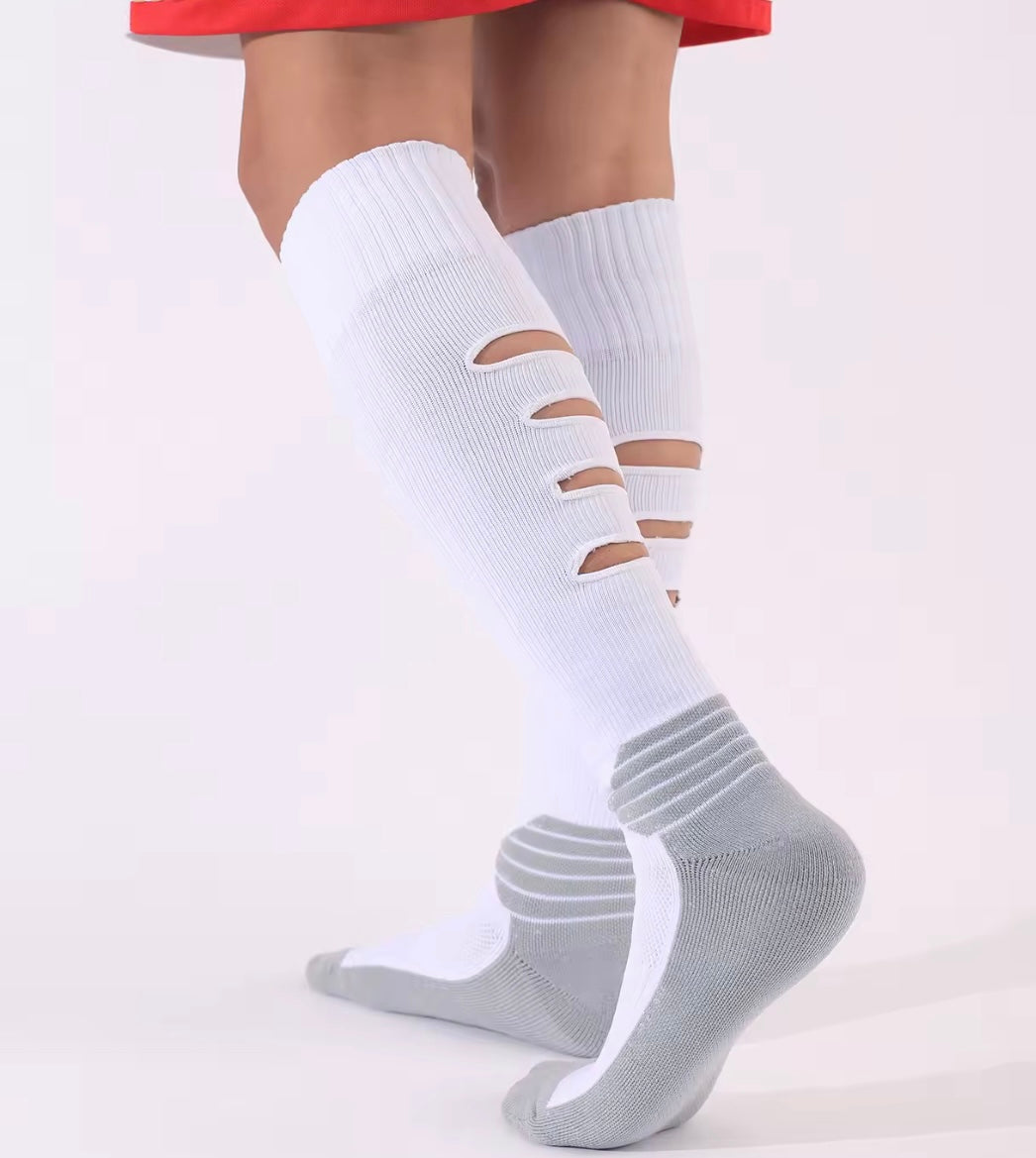 Ripped White Football Socks