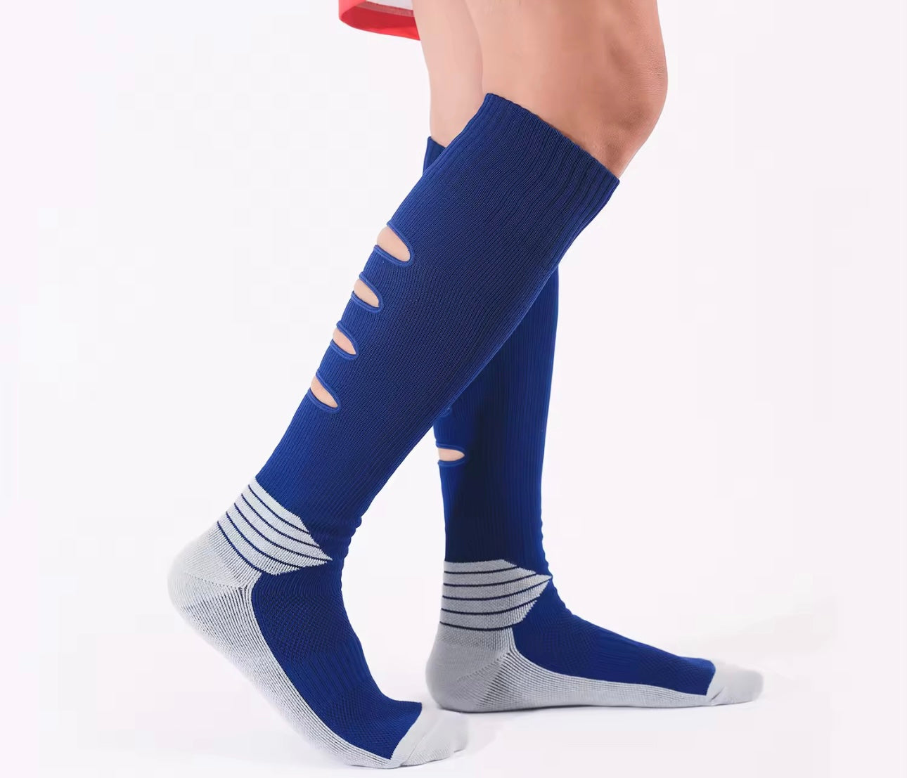 Ripped Blue Football Socks