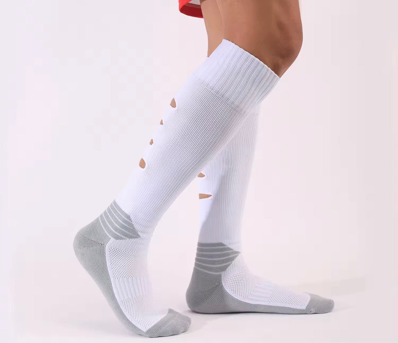 Ripped White Football Socks
